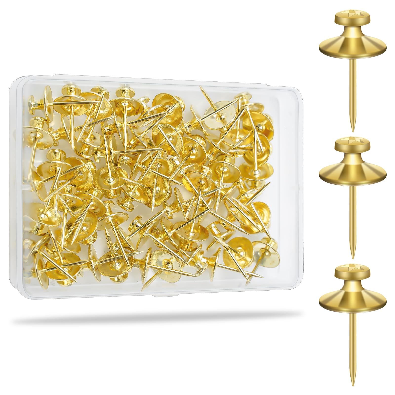 Amazon.com: KURUI 60Pcs Metal Thumb Tacks for Wall, Push Pins for
